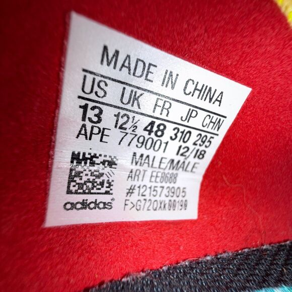 Adidas Pharrell x Crazy BYW CNY Sneakers AMBITION Red Yellow Men\'s 13 main image 7